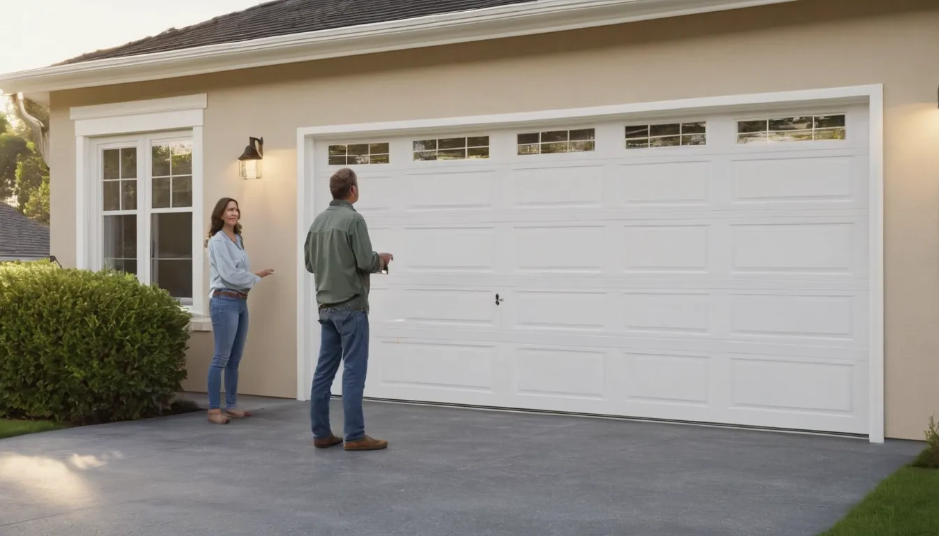 A residential garage door being inspected by a local provider in Cleveland